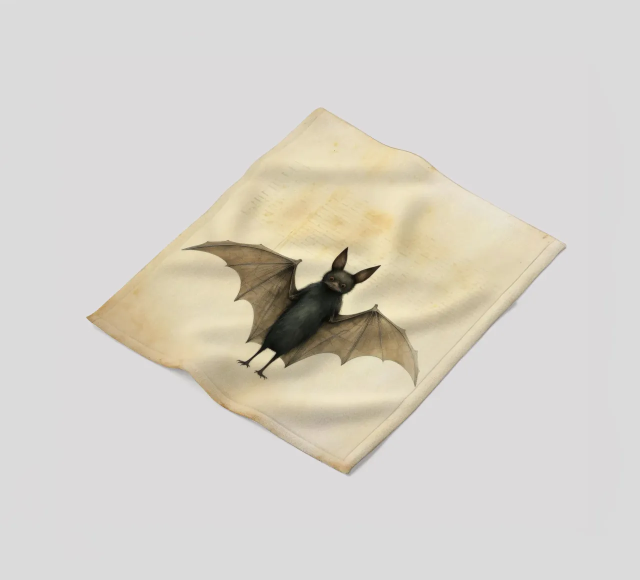 Murciélago mínimo 2 manta de franela de Minimal Animal Art