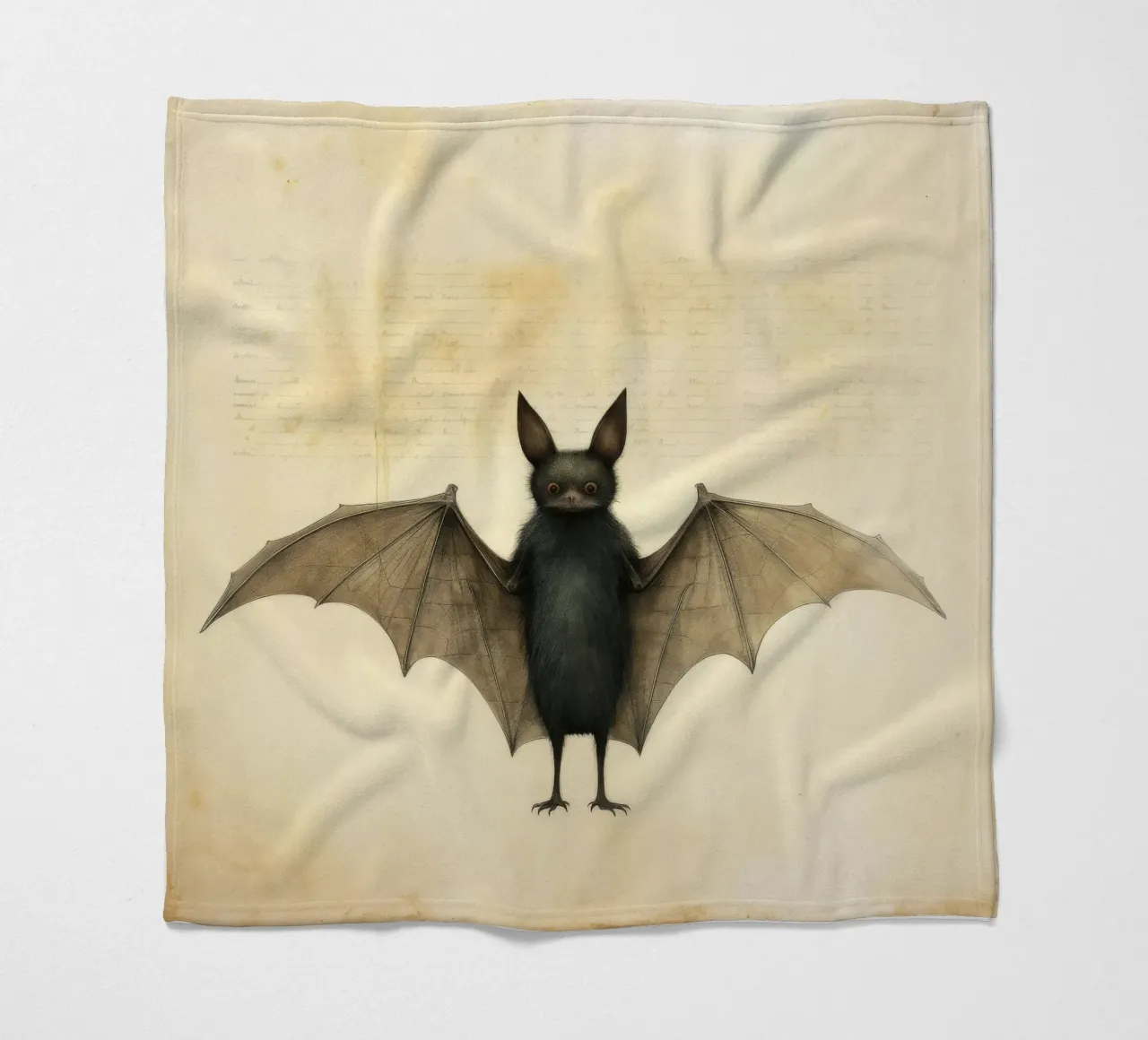 Minimum Bat fleecedeken van Minimal Animal Art