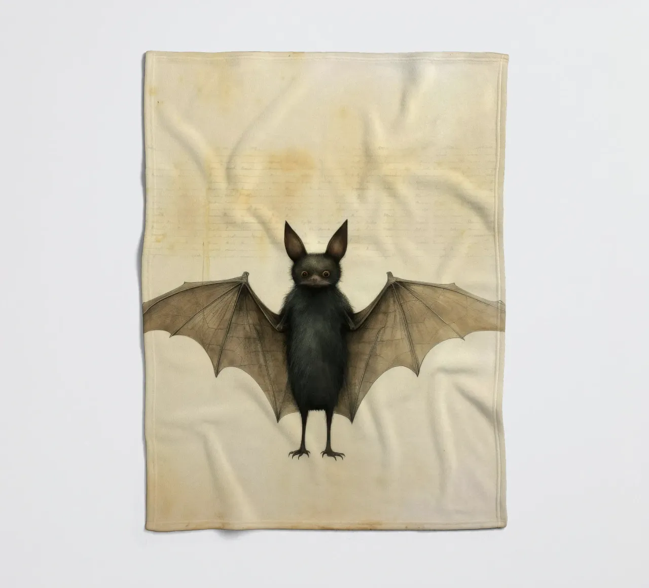 Murciélago mínimo 2 manta de franela de Minimal Animal Art