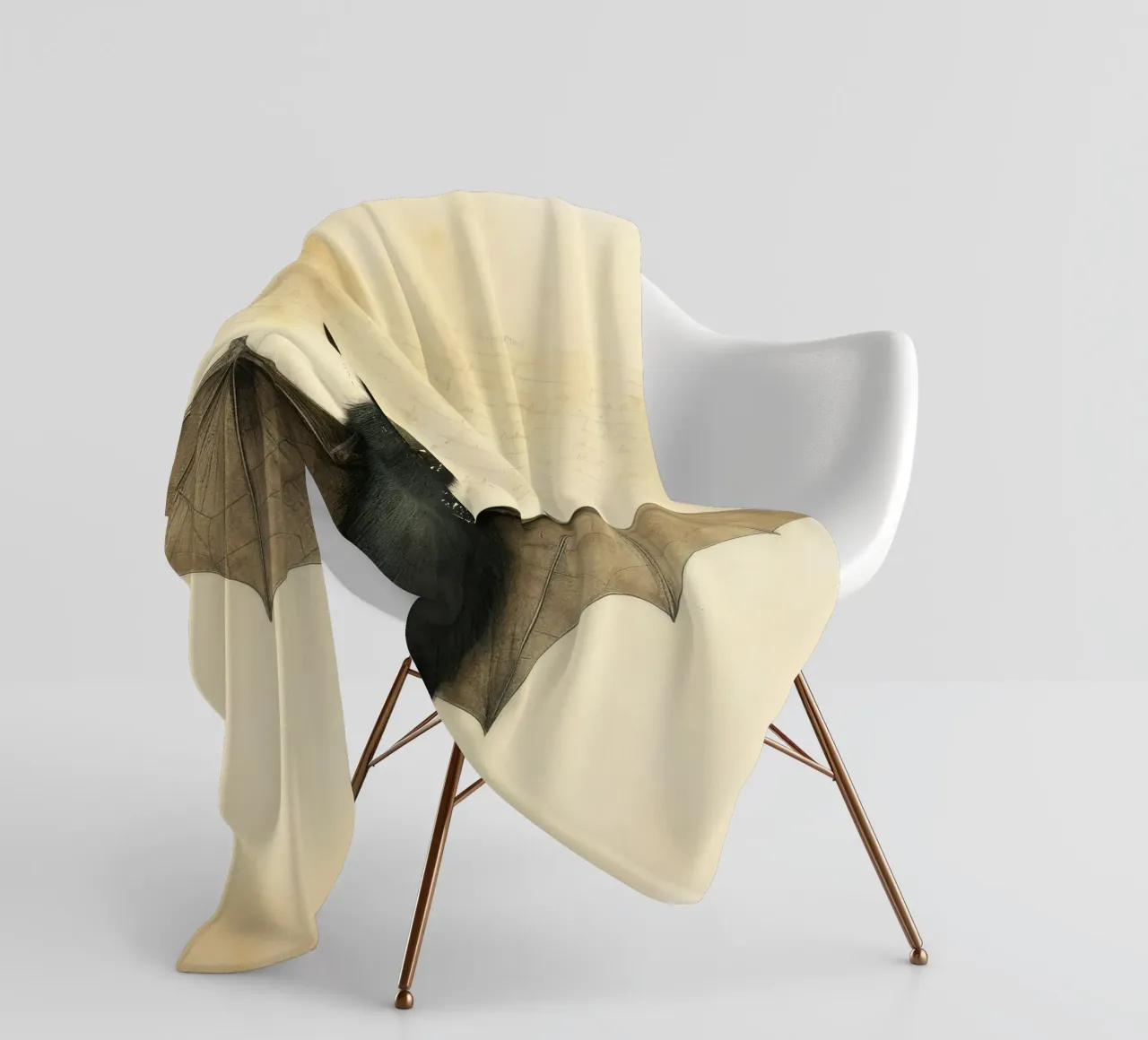 Pipistrello minimo 2 coperta in pile da Minimal Animal Art