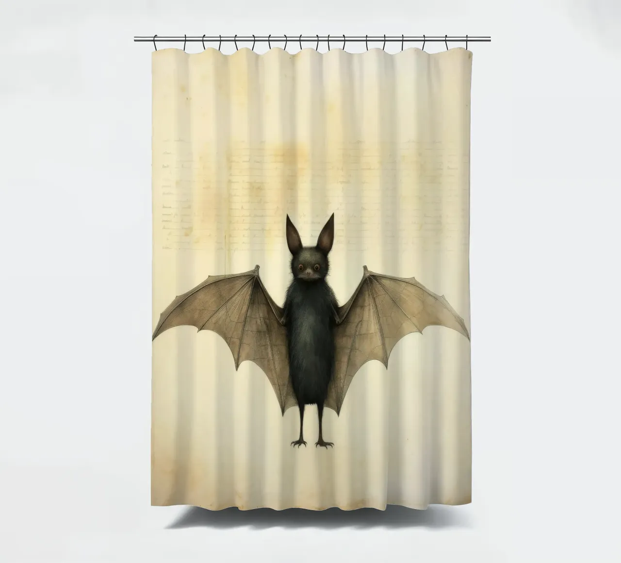 Minimum Bat Duschvorhang von Minimal Animal Art