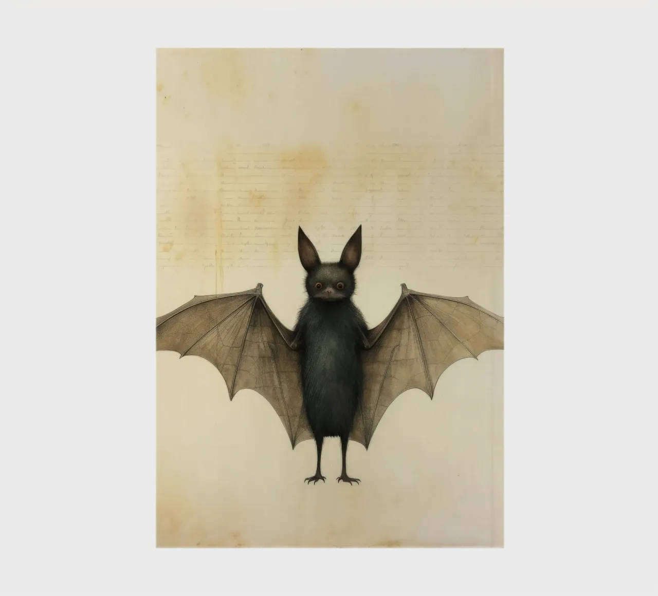 Pipistrello minimo 2 diario da Minimal Animal Art