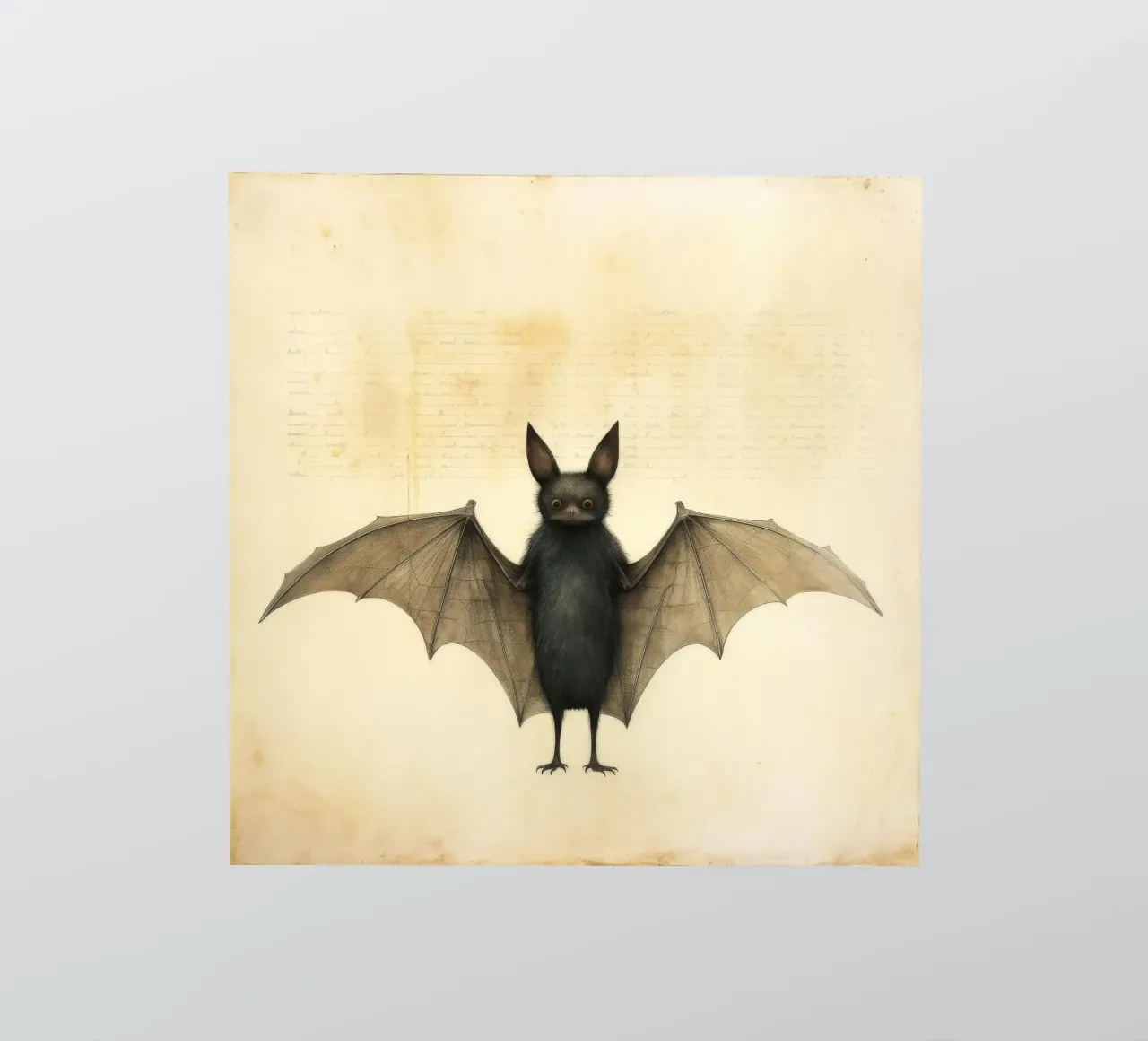 Minimum Bat sticker by Minimal Animal Art