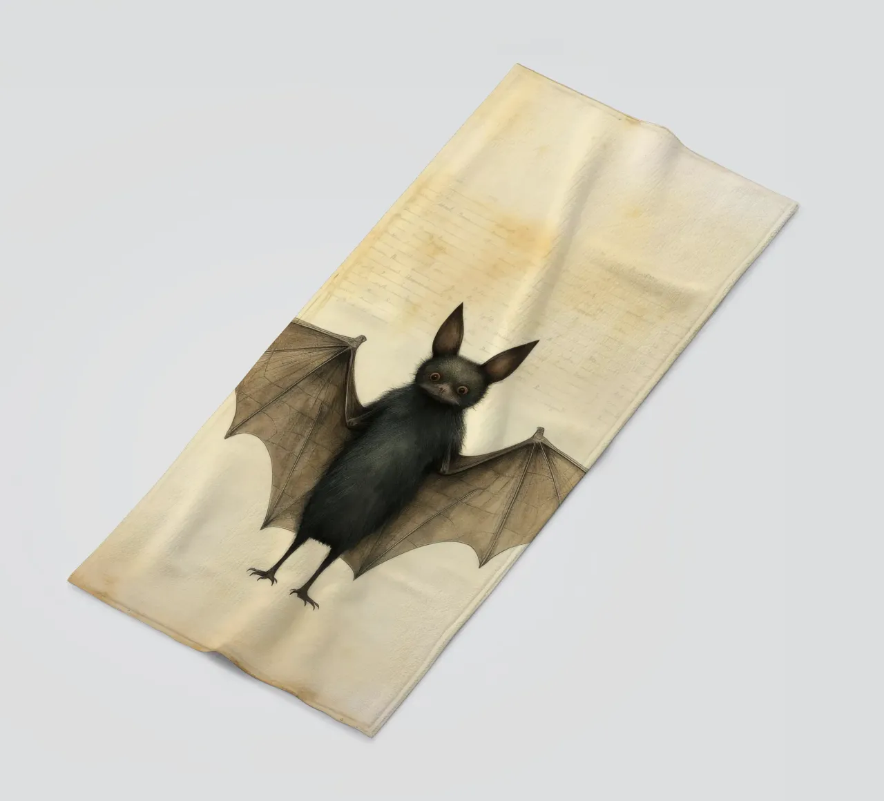 Pipistrello minimo 2 telo mare da Minimal Animal Art