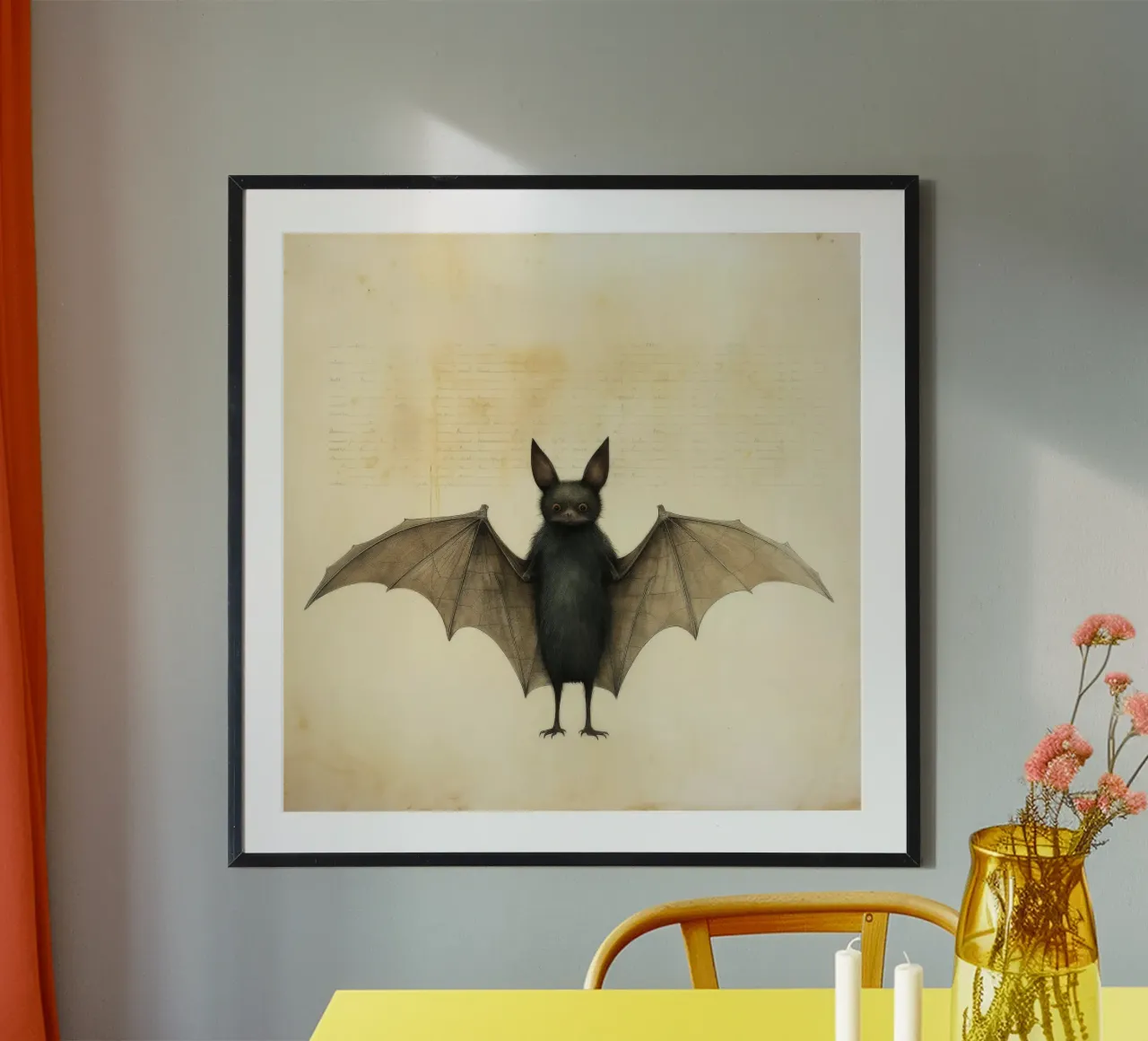 Pipistrello minimo 2 poster da Minimal Animal Art