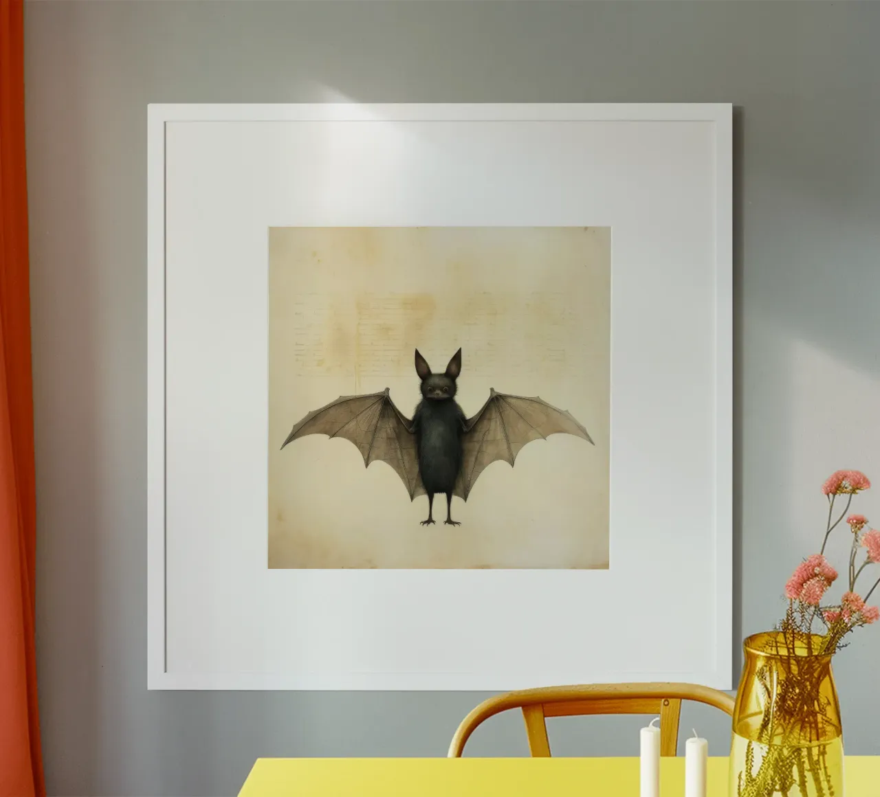 Minimo Bat poster da Minimal Animal Art