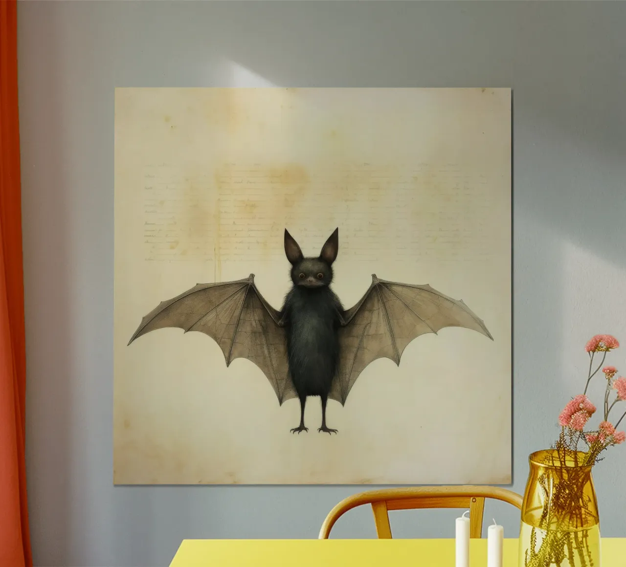 Pipistrello minimo 2 poster da Minimal Animal Art