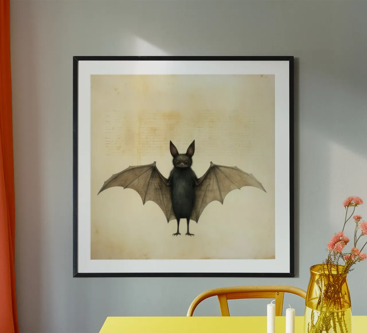 Minimo Bat poster da Minimal Animal Art