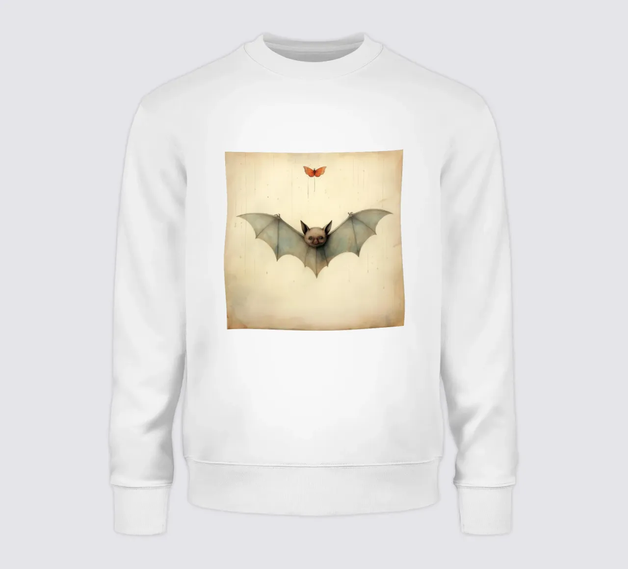 Minimal Bat 3 sweatshirt by Minimal Animal Art
