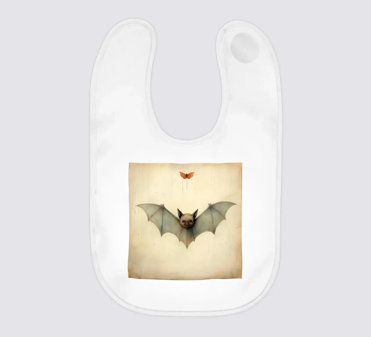 Pipistrello minimo 3 bavaglino da Minimal Animal Art