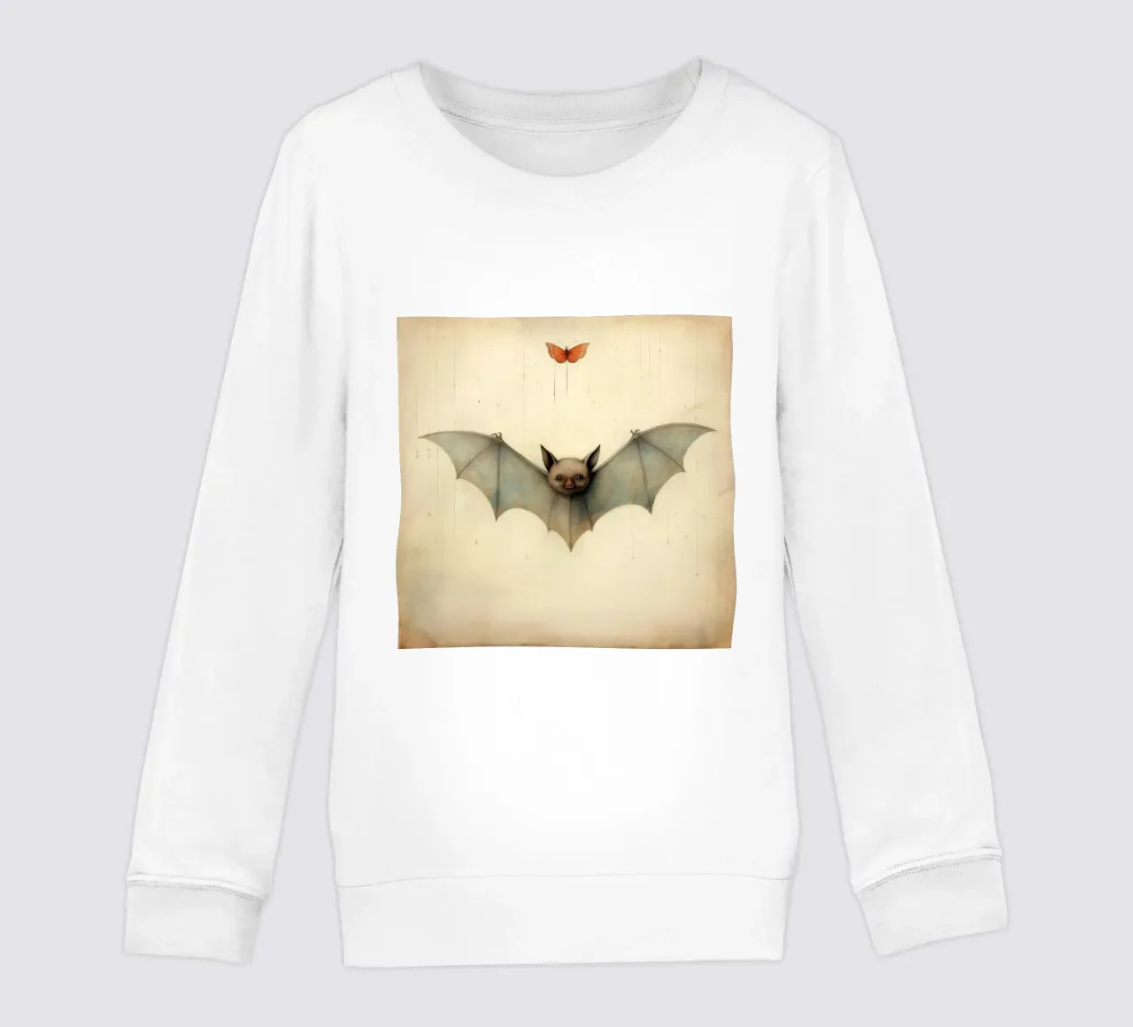 Pipistrello minimo 3 felpa bambino da Minimal Animal Art