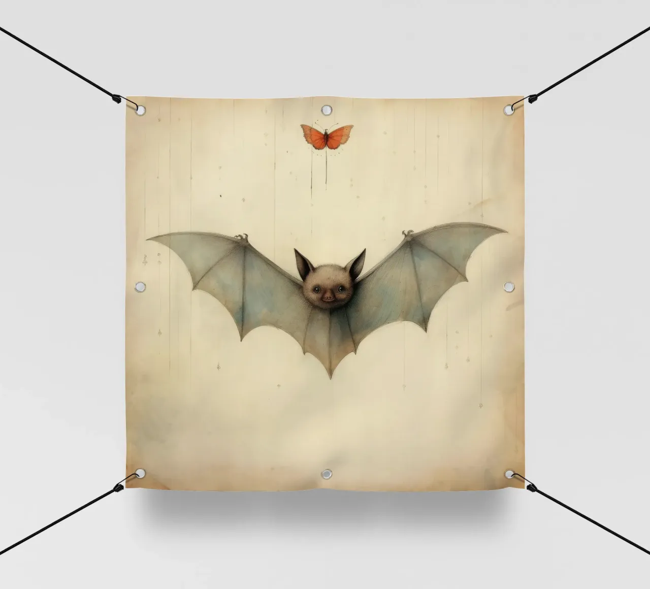 Pipistrello minimo 3 telo in pvc da Minimal Animal Art