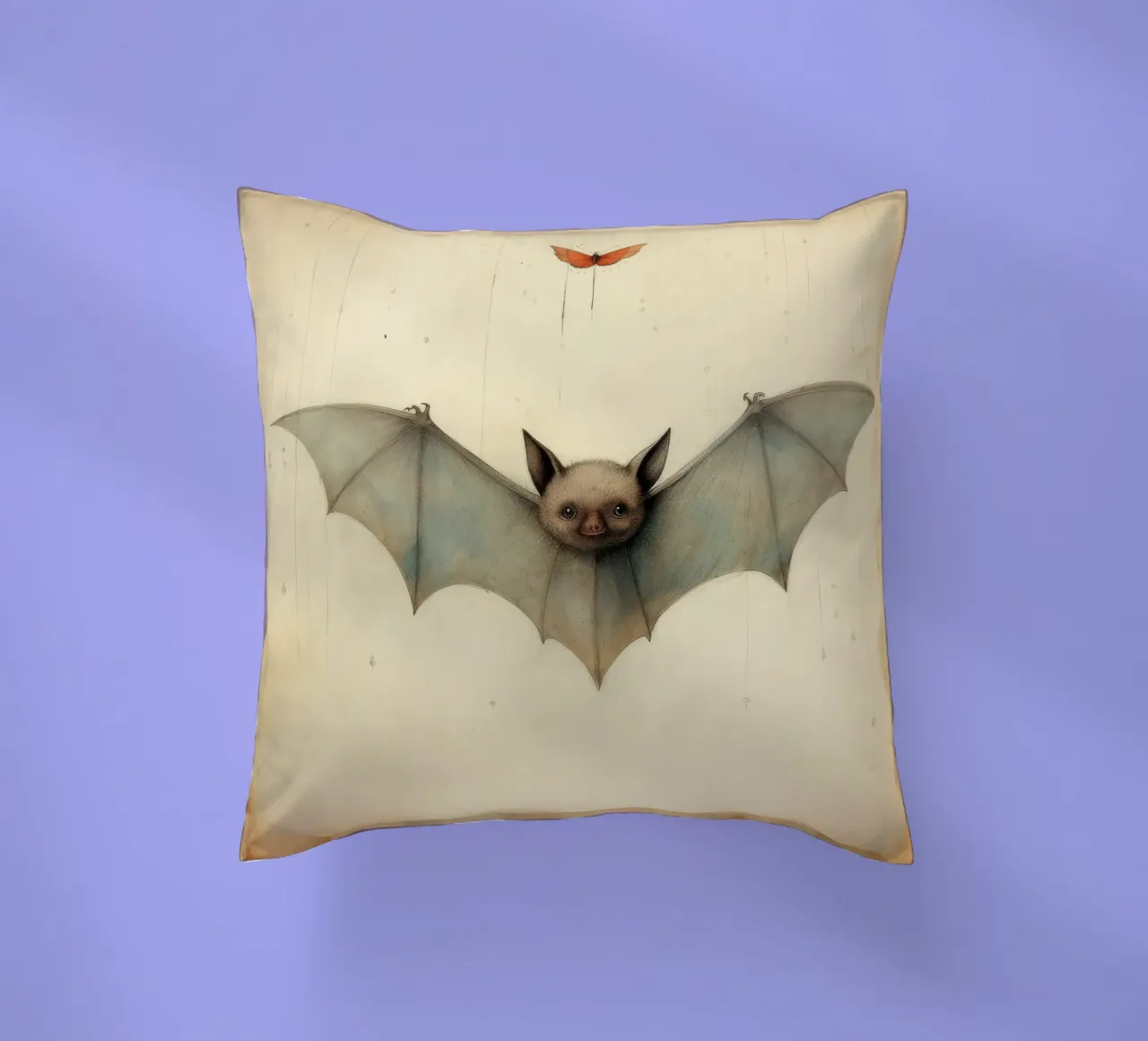 Pipistrello minimo 3 cuscino da Minimal Animal Art