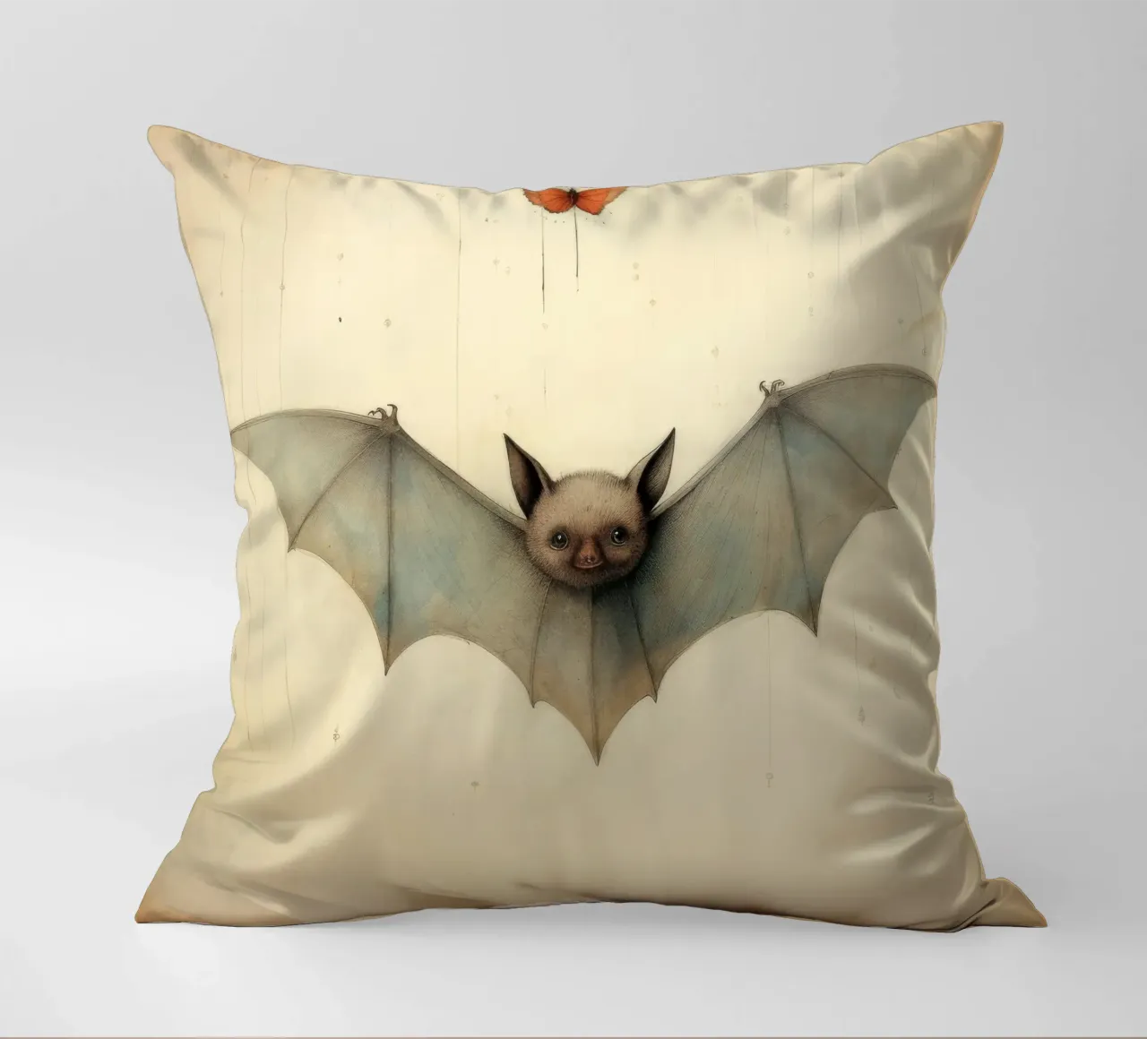 Pipistrello minimo 3 cuscino da Minimal Animal Art