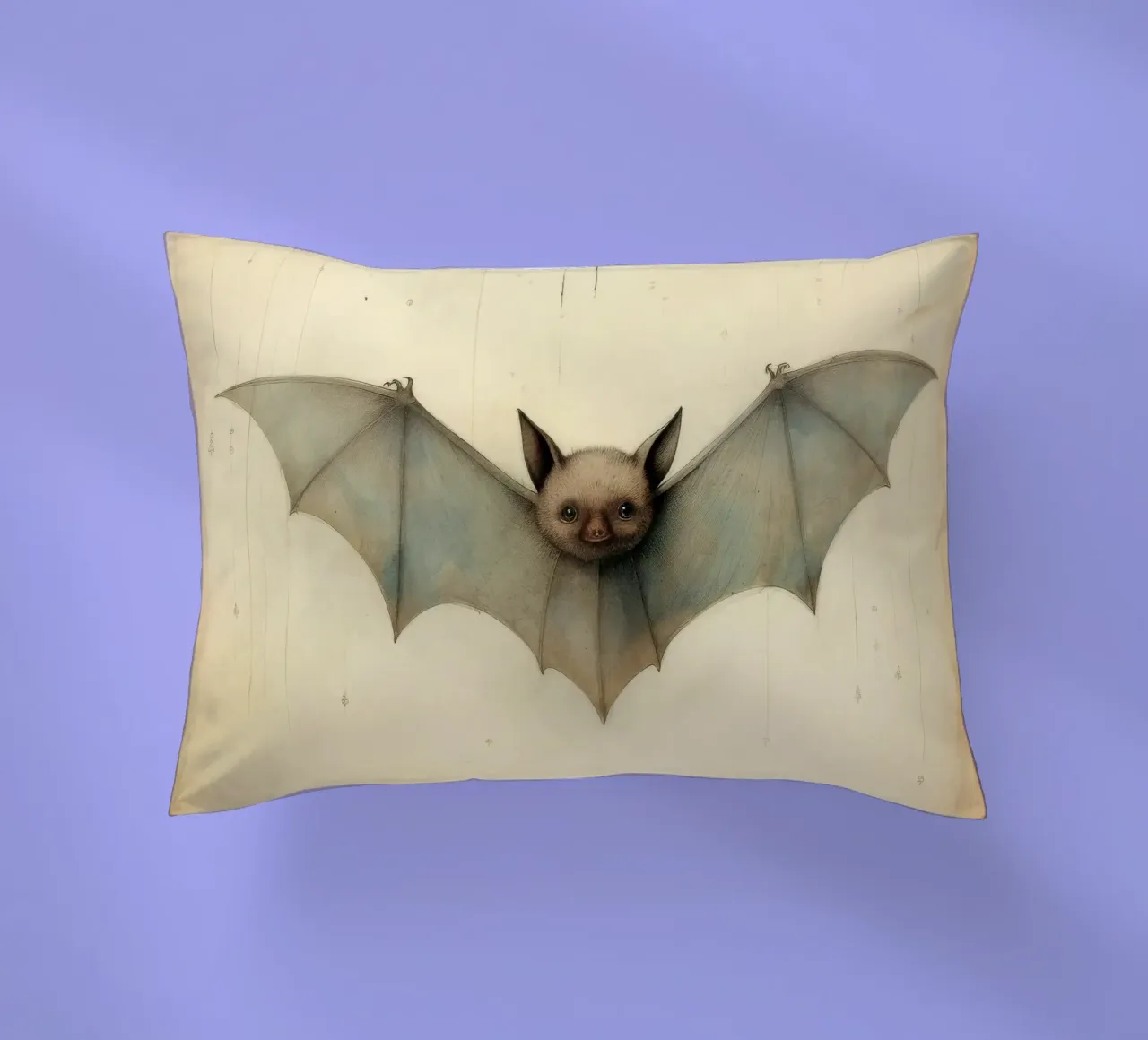 Pipistrello minimo 3 cuscino da Minimal Animal Art