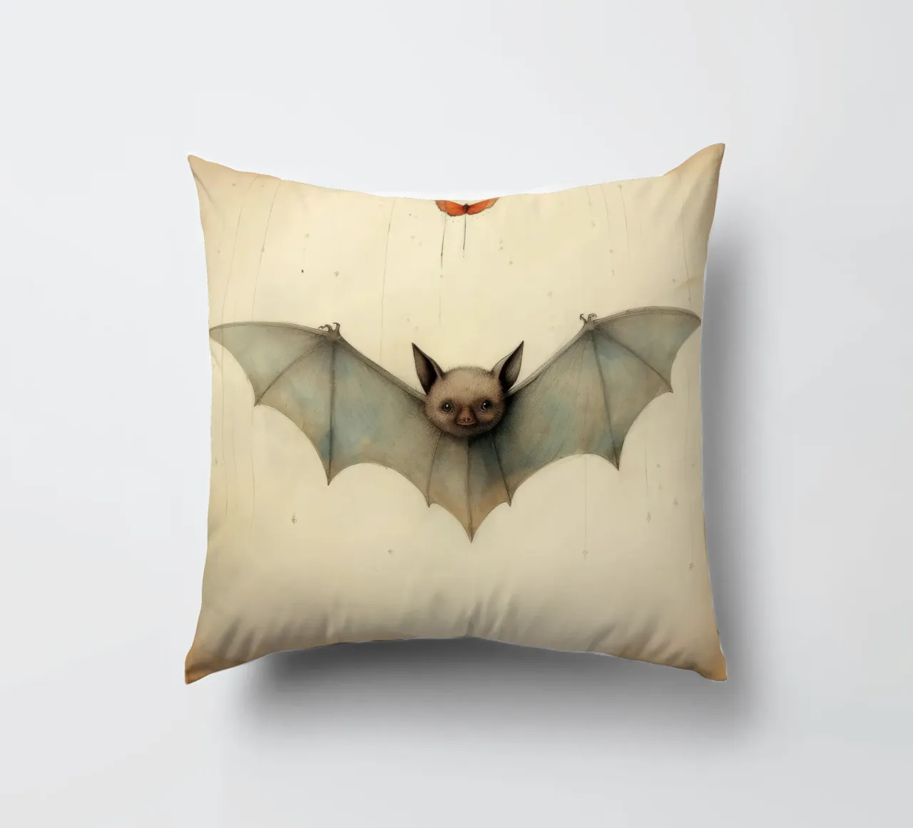 Pipistrello minimo 3 cuscino da Minimal Animal Art
