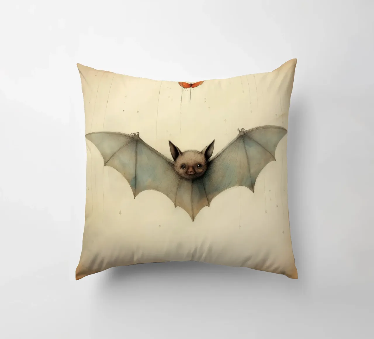 Pipistrello minimo 3 cuscino da Minimal Animal Art