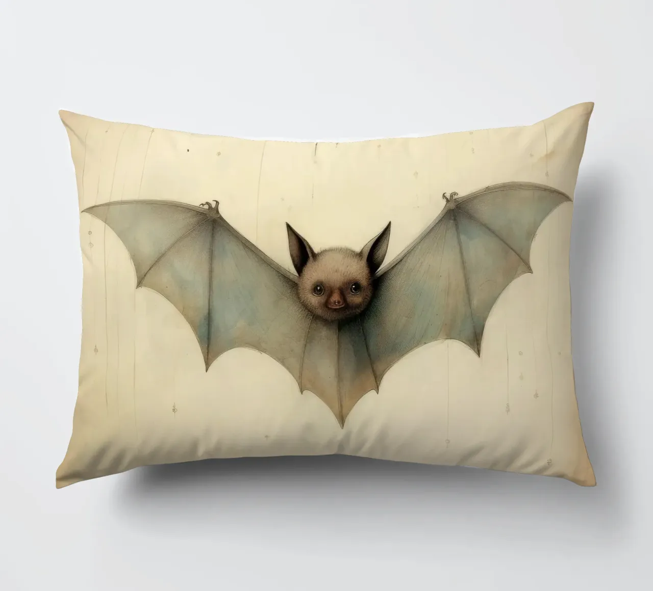 Pipistrello minimo 3 cuscino da Minimal Animal Art