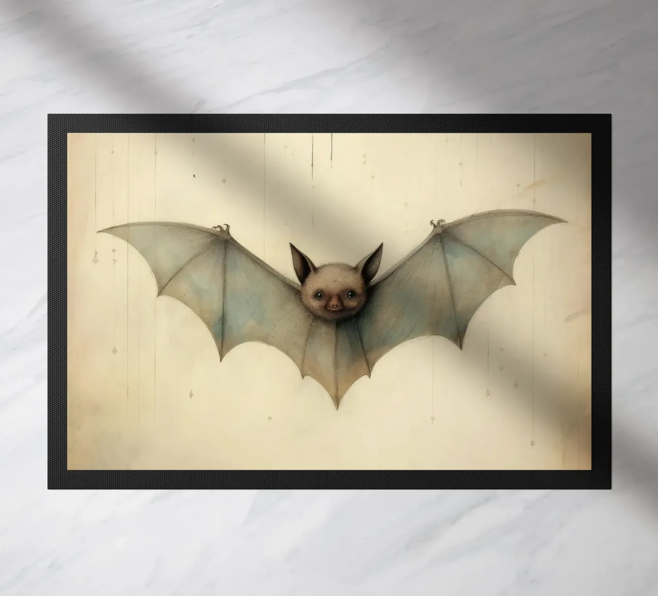 Minimal Fledermaus 3 Fußmatte von Minimal Animal Art