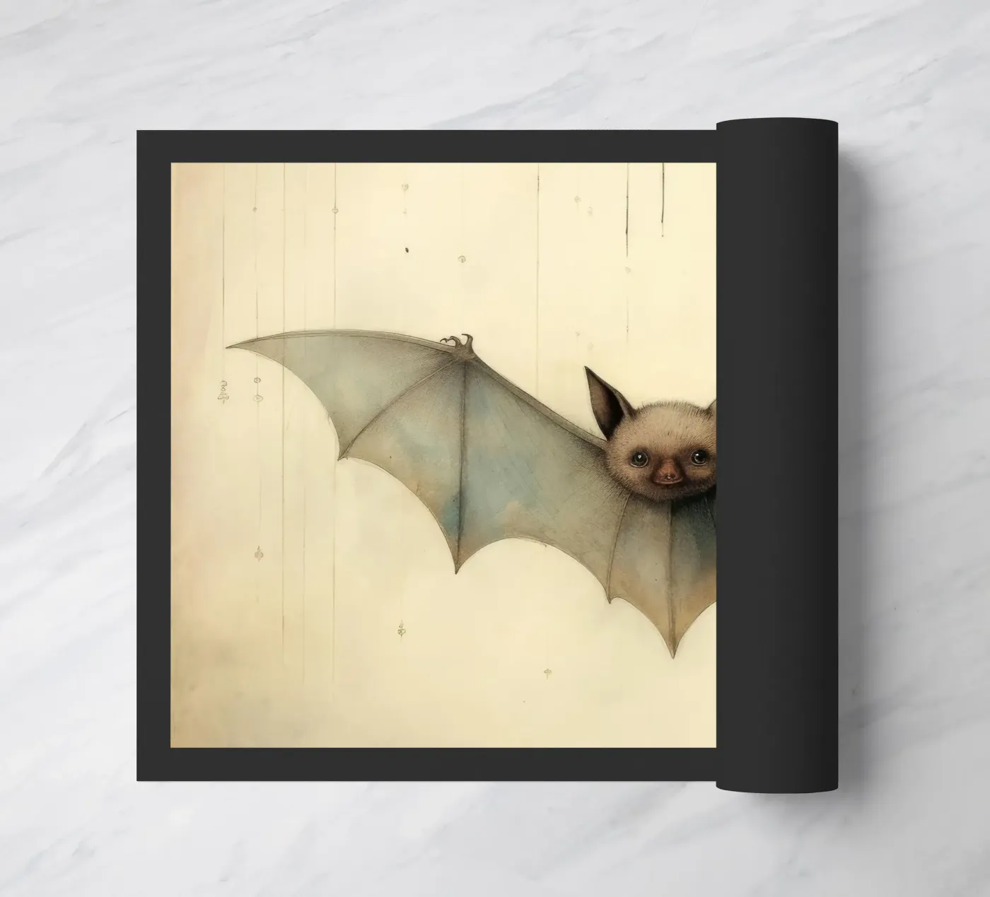 Minimal Bat Fußmatte von Minimal Animal Art