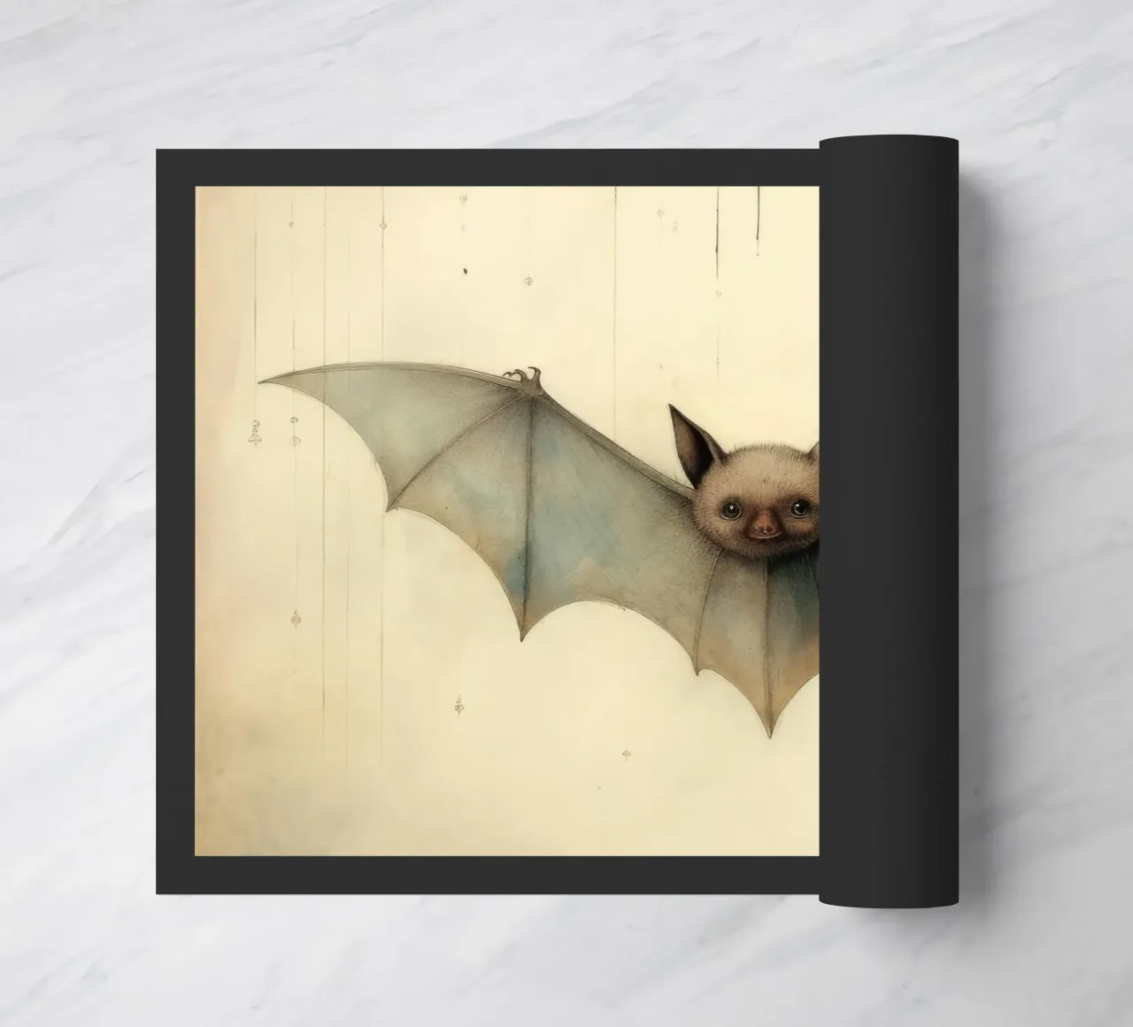 Minimal Fledermaus 3 Fußmatte von Minimal Animal Art