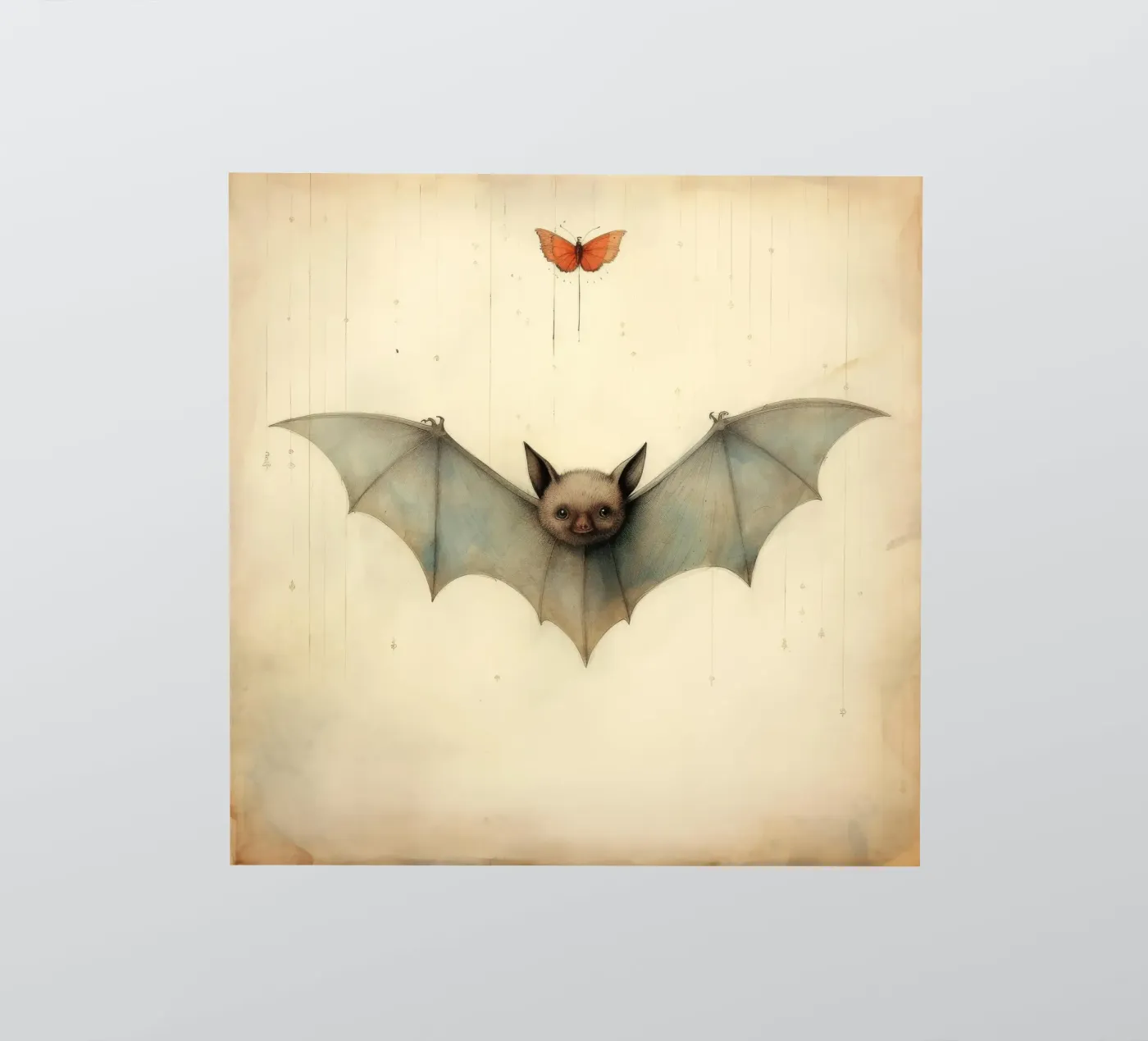 Minimal Bat Sticker von Minimal Animal Art
