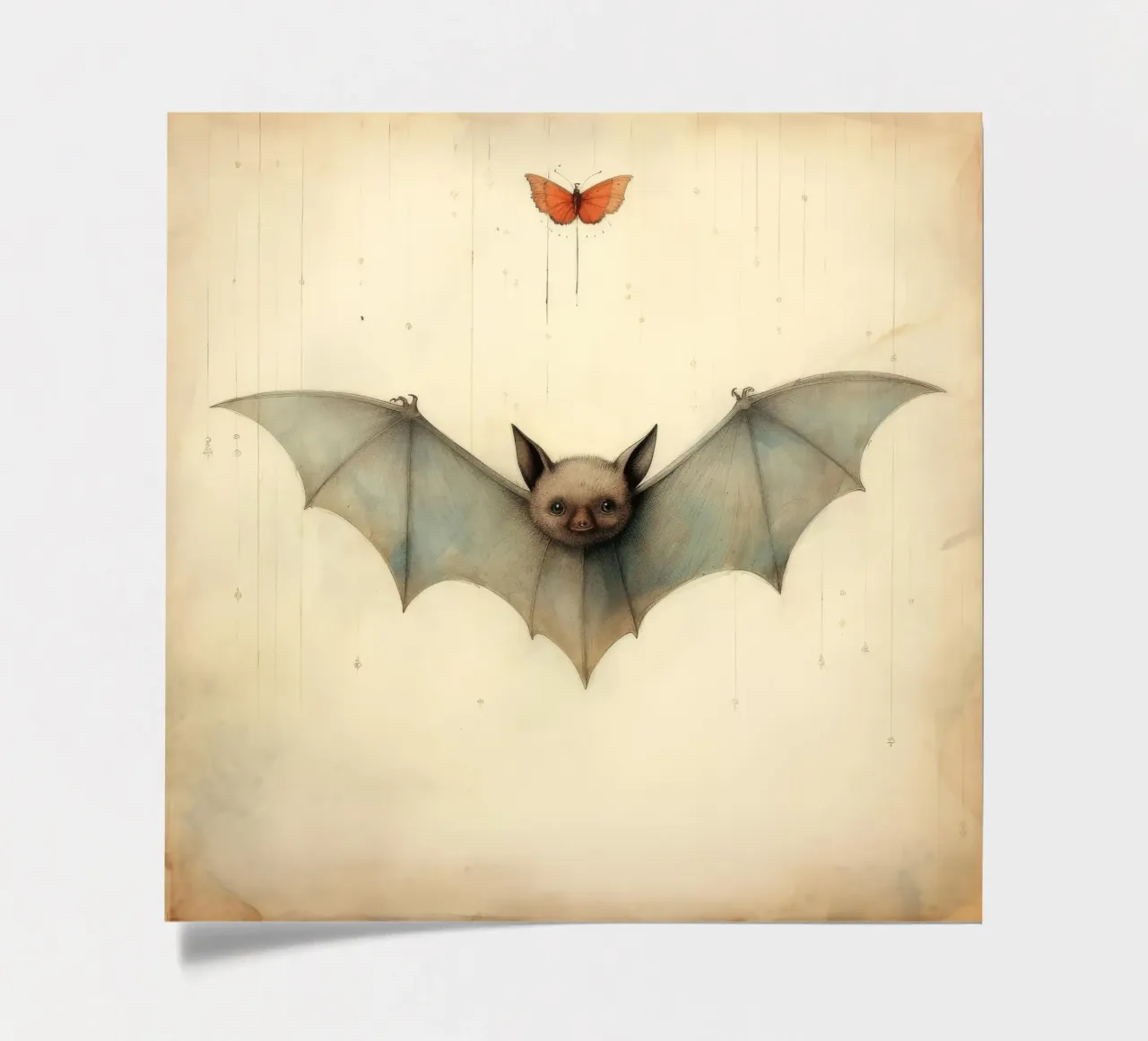 Minimum Bat stickervel van Minimal Animal Art