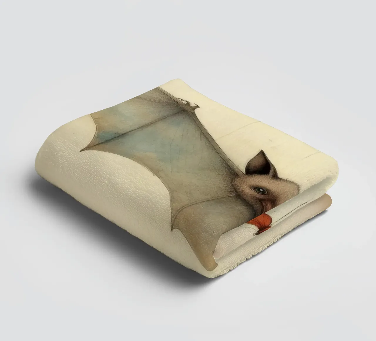 Minimal Bat 3 towel by Minimal Animal Art