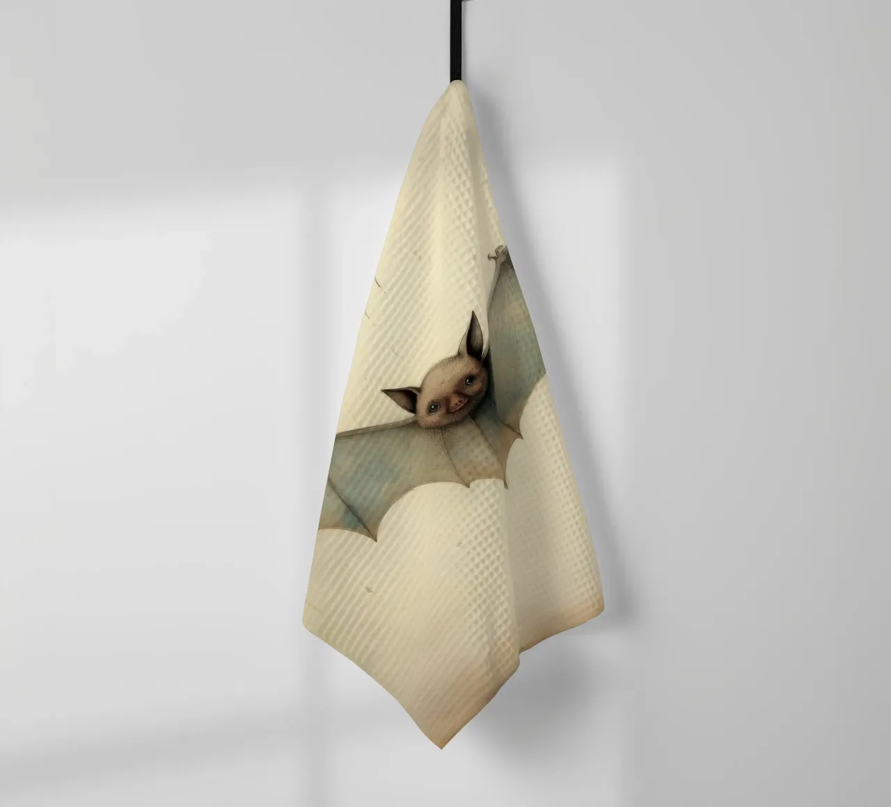 Pipistrello minimo 3 canovaccio da cucina da Minimal Animal Art