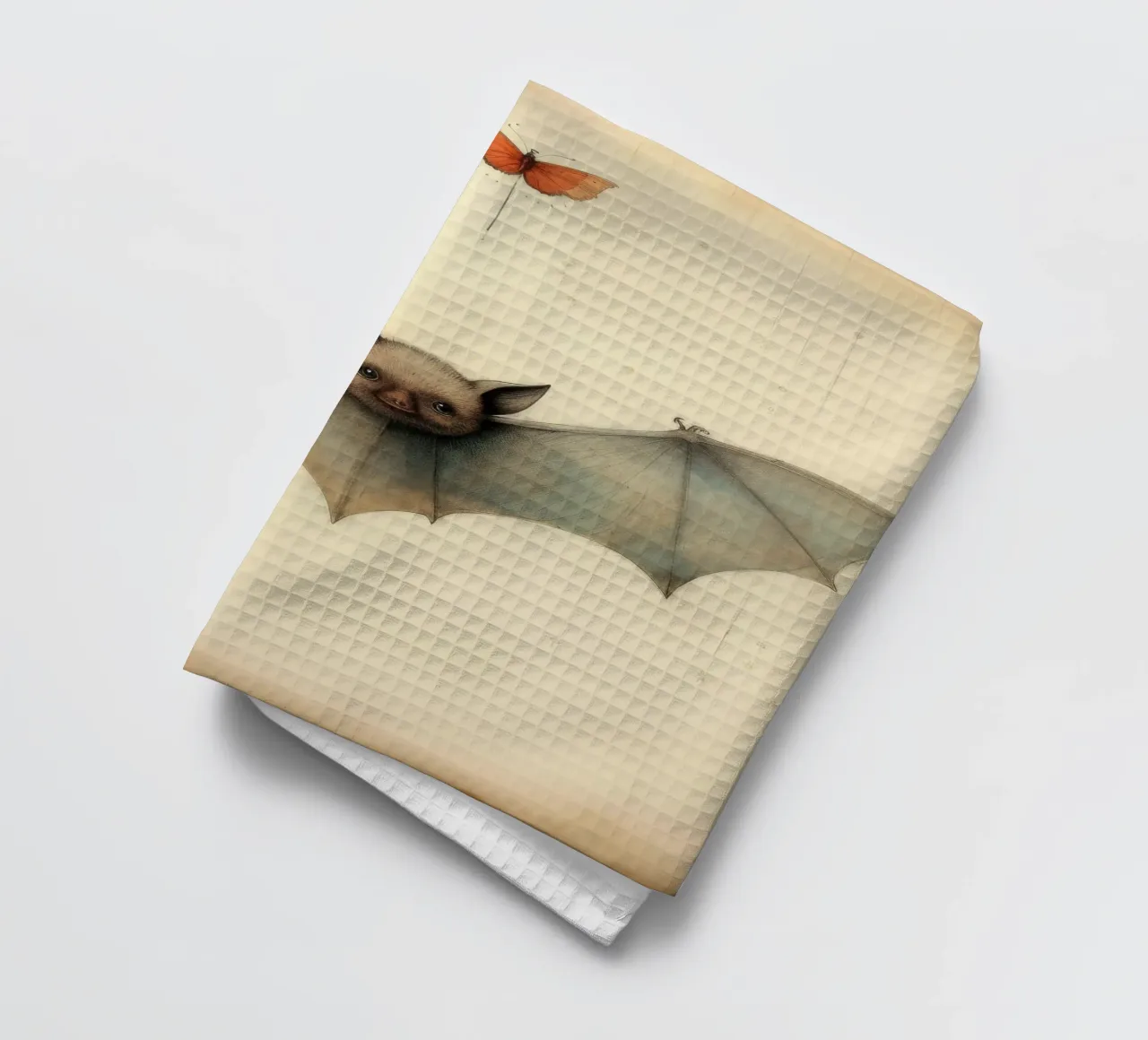 Pipistrello minimo 3 canovaccio da cucina da Minimal Animal Art