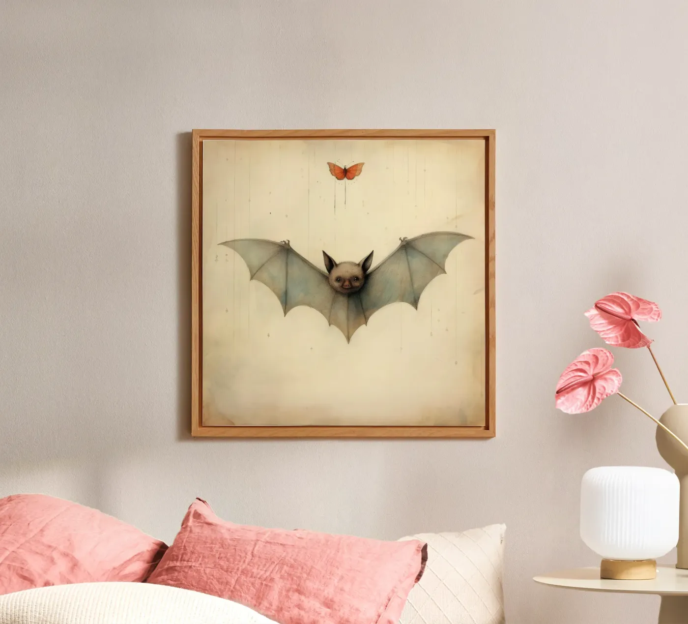 Minimum Bat alu-dibond by Minimal Animal Art