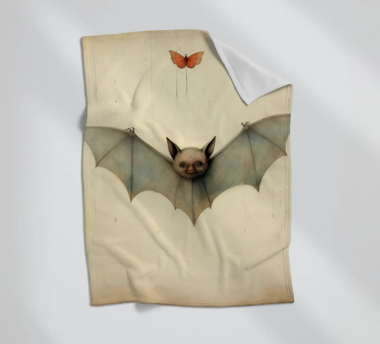 Pipistrello minimo 3 coperta in pile da Minimal Animal Art