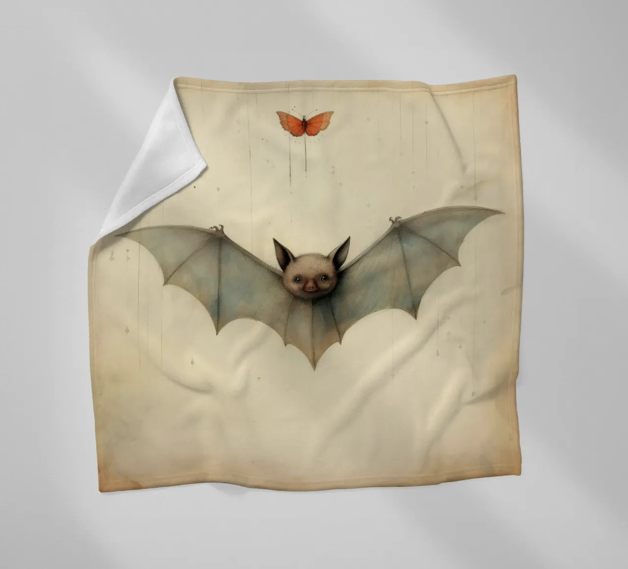 Pipistrello minimo 3 coperta in pile da Minimal Animal Art