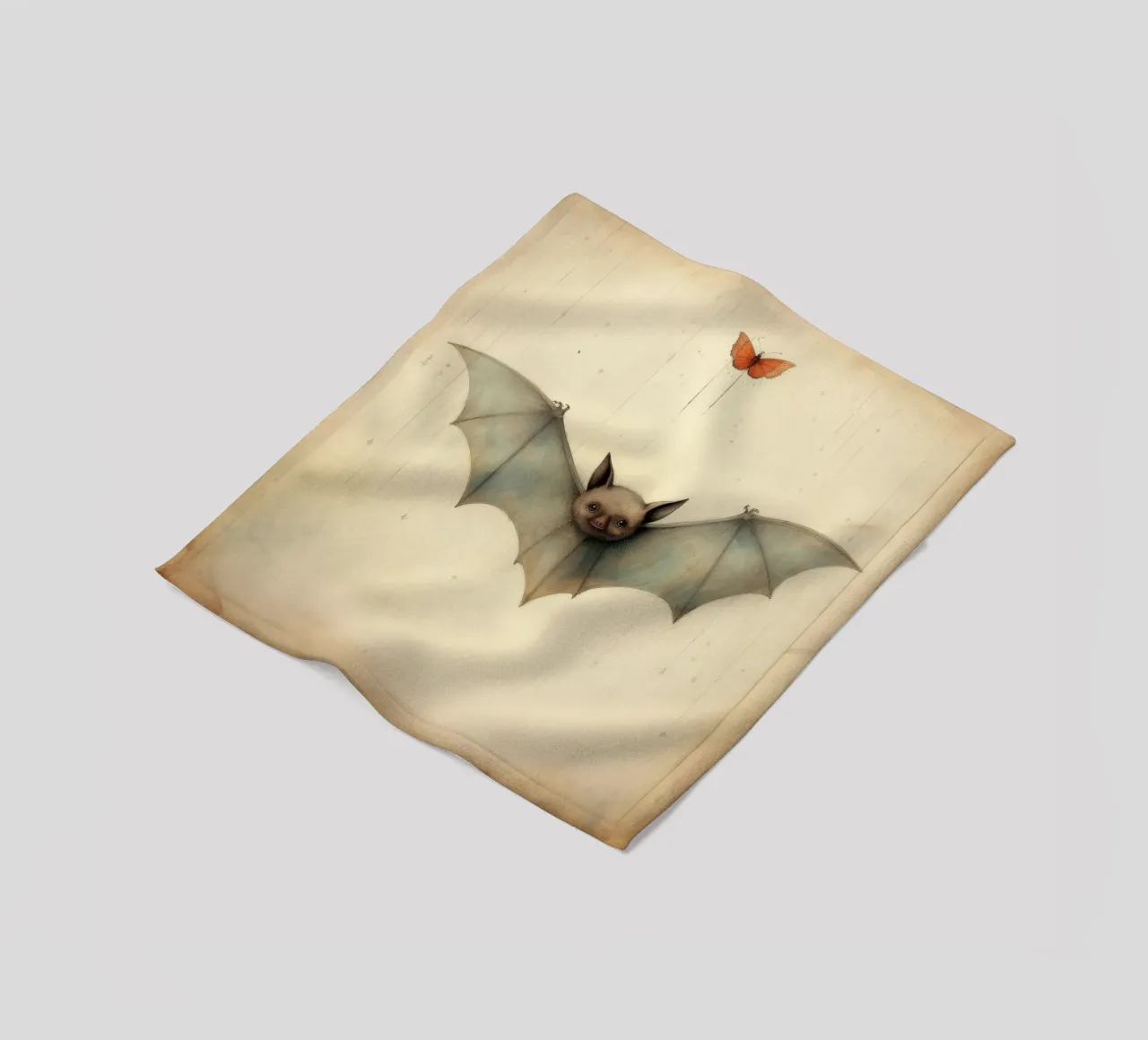 Pipistrello minimo 3 coperta in pile da Minimal Animal Art
