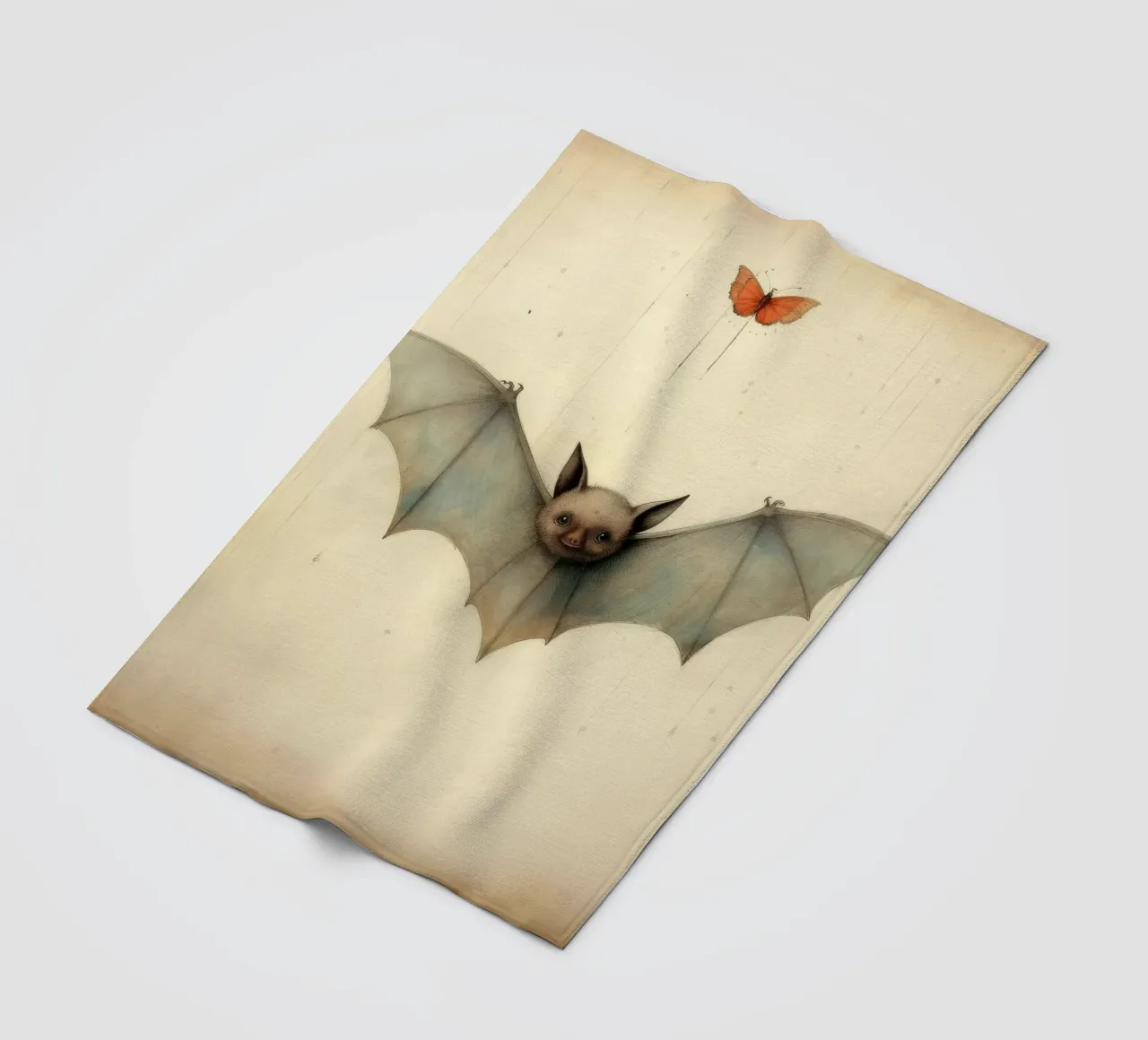 Pipistrello minimo 3 coperta in pile da Minimal Animal Art