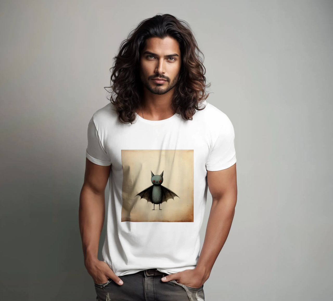 Pipistrello minimo 4 t-shirt da Minimal Animal Art