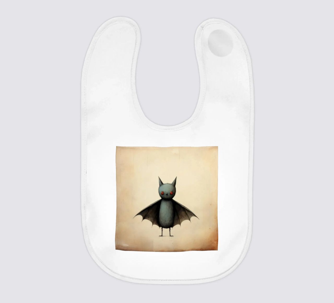Pipistrello minimo 4 bavaglino da Minimal Animal Art