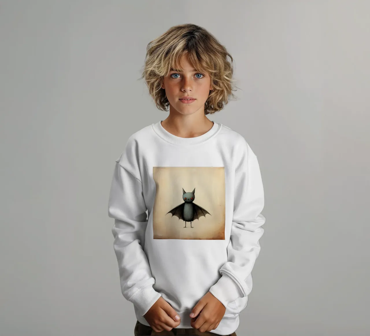 Minimale vleermuis 4 kinder sweatshirt van Minimal Animal Art