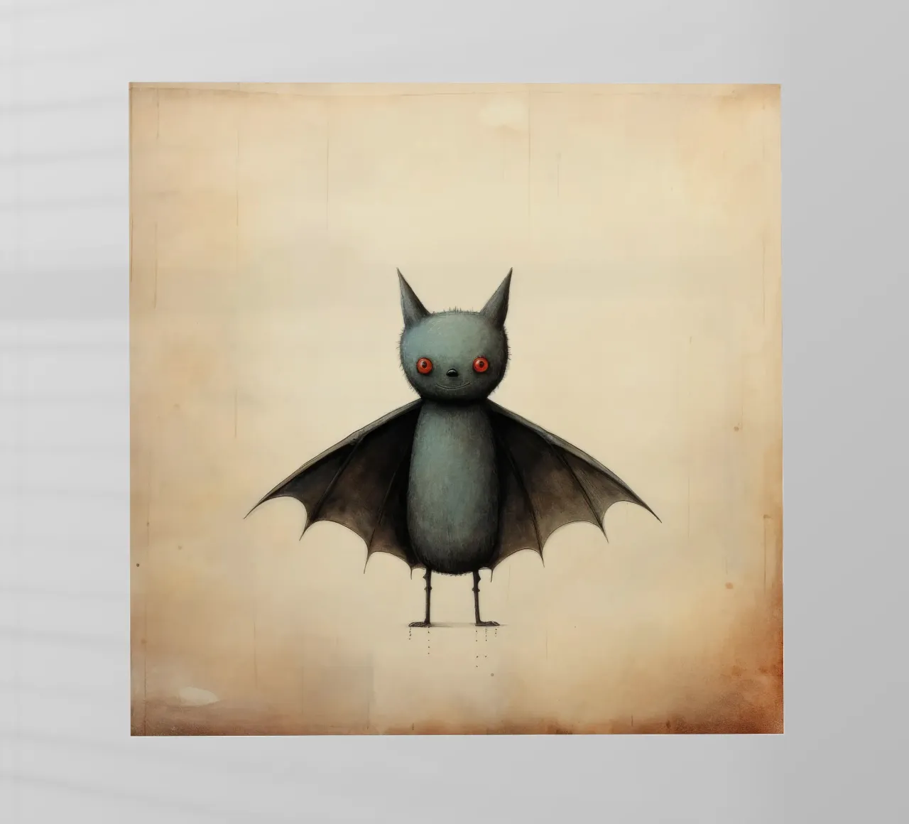 Pipistrello minimo 4 pellicola backlit da Minimal Animal Art