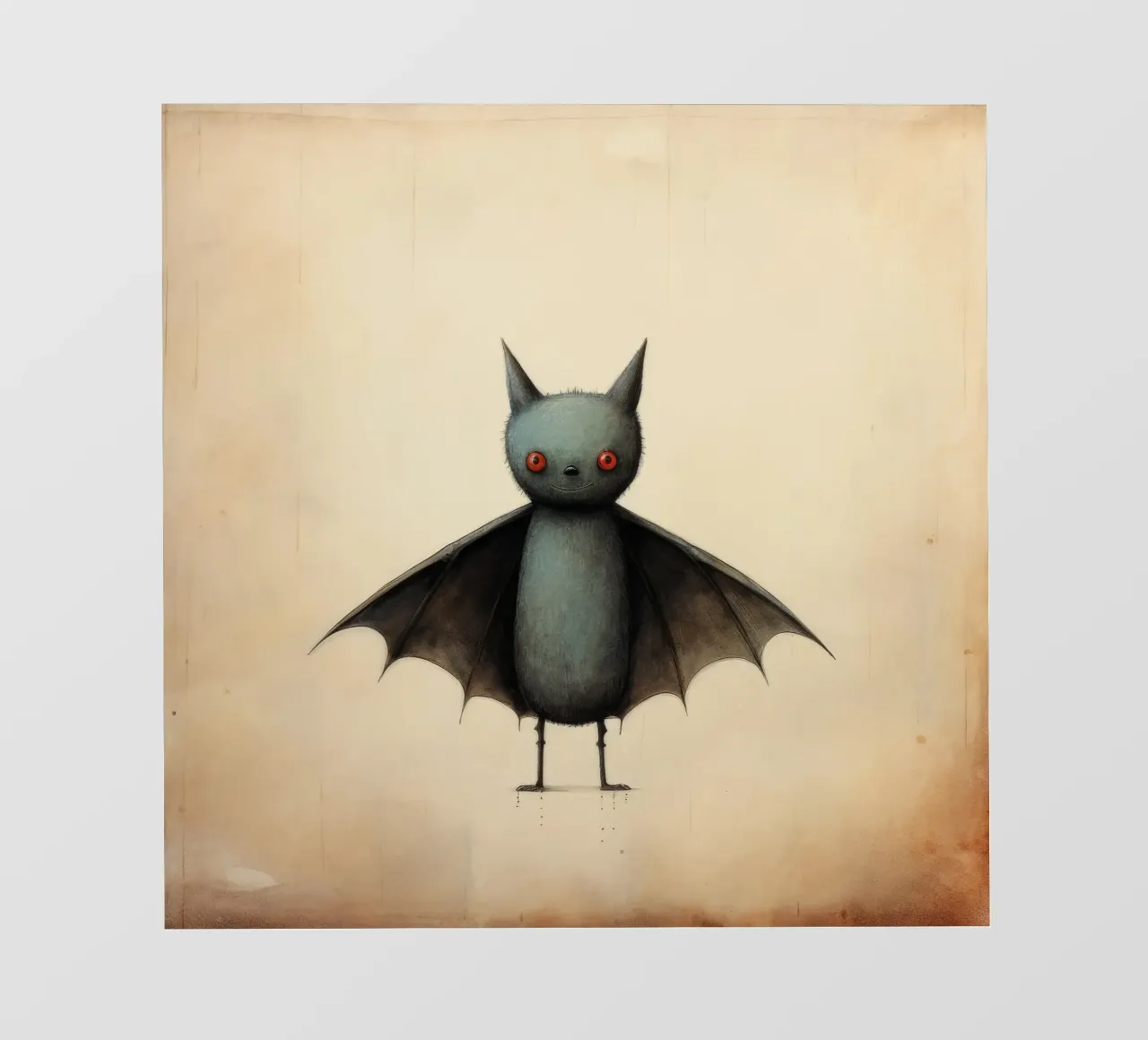 Minimum Bat fotobehang van Minimal Animal Art