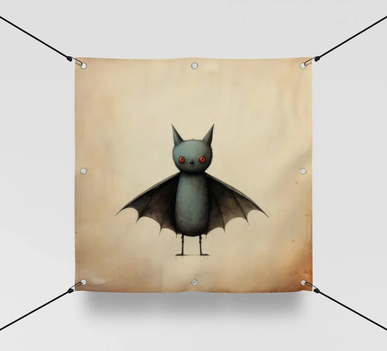 Minimal Bat 4 pvc cover by Minimal Animal Art