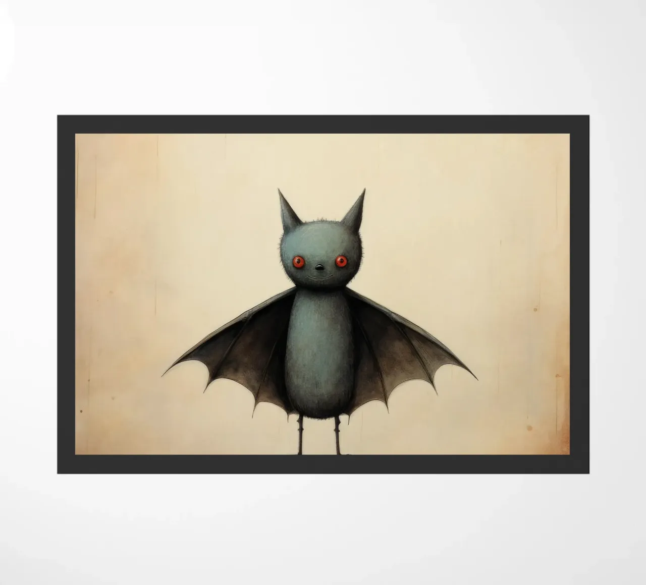 Minimal Fledermaus 4 Fußmatte von Minimal Animal Art