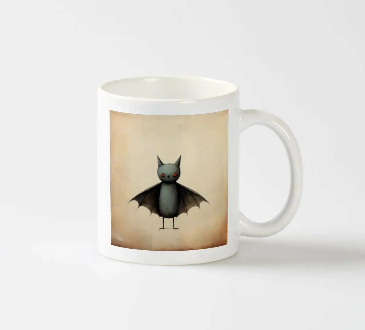 Minimal Fledermaus 4 Keramik Tasse von Minimal Animal Art