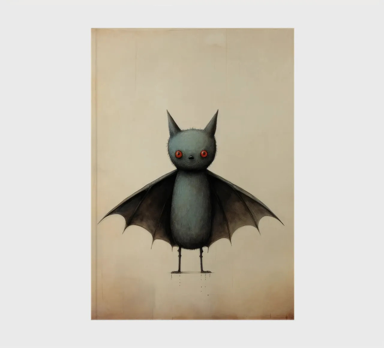 Minimal Fledermaus 4 Notizbuch von Minimal Animal Art