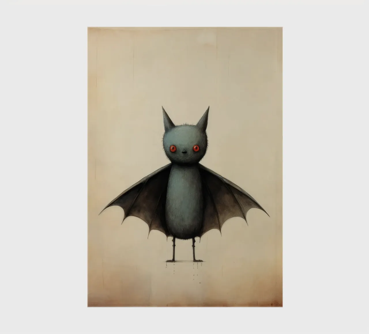 Minimal Fledermaus 4 Notizbuch von Minimal Animal Art