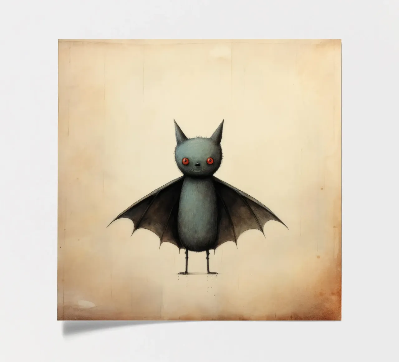 Minimum Bat sticker sheet by Minimal Animal Art