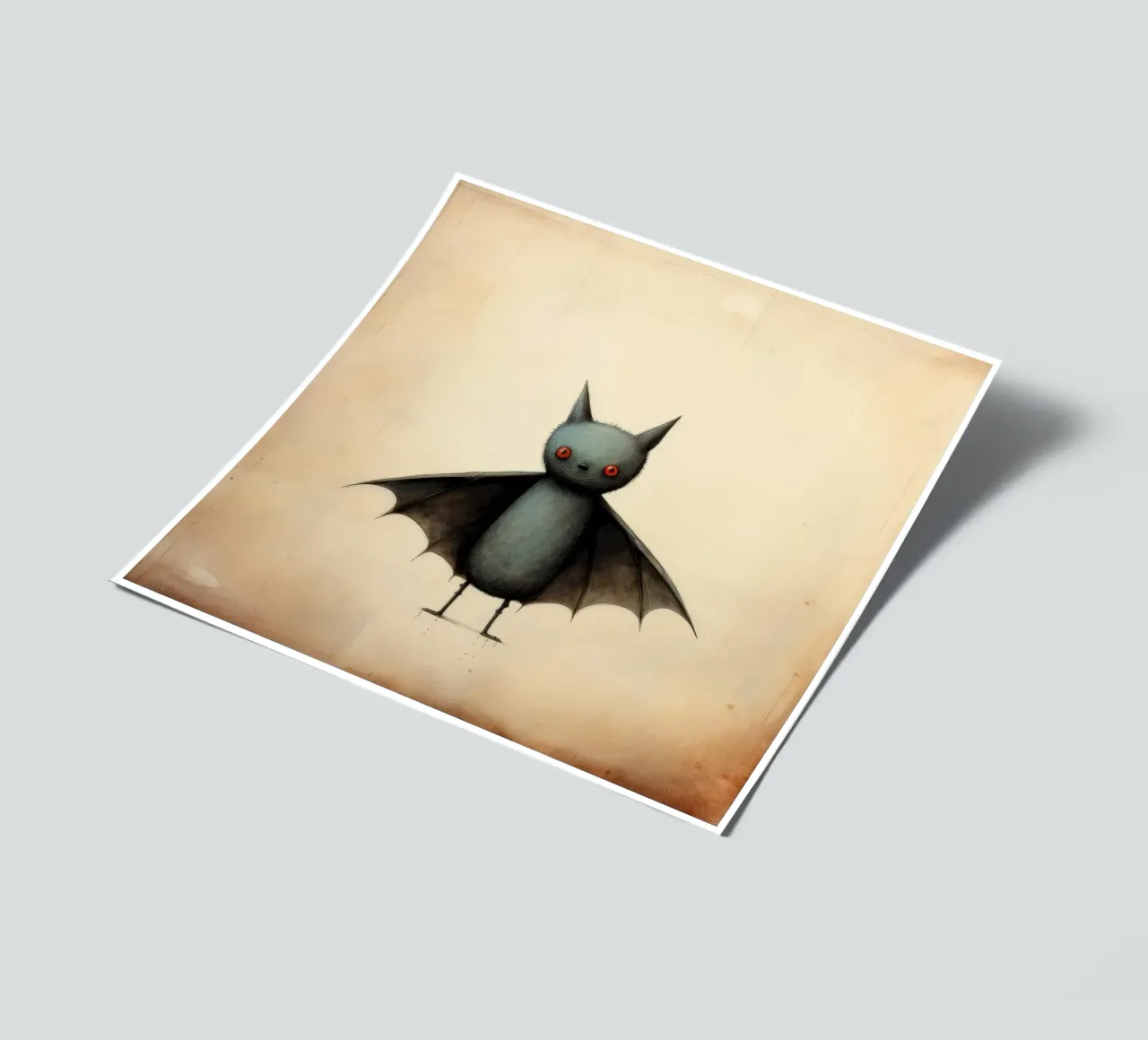 Minimum Bat sticker sheet by Minimal Animal Art