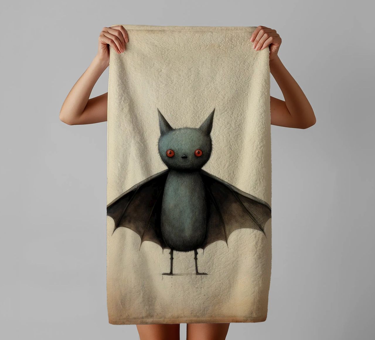 Pipistrello minimo 4 asciugamano da bagno da Minimal Animal Art
