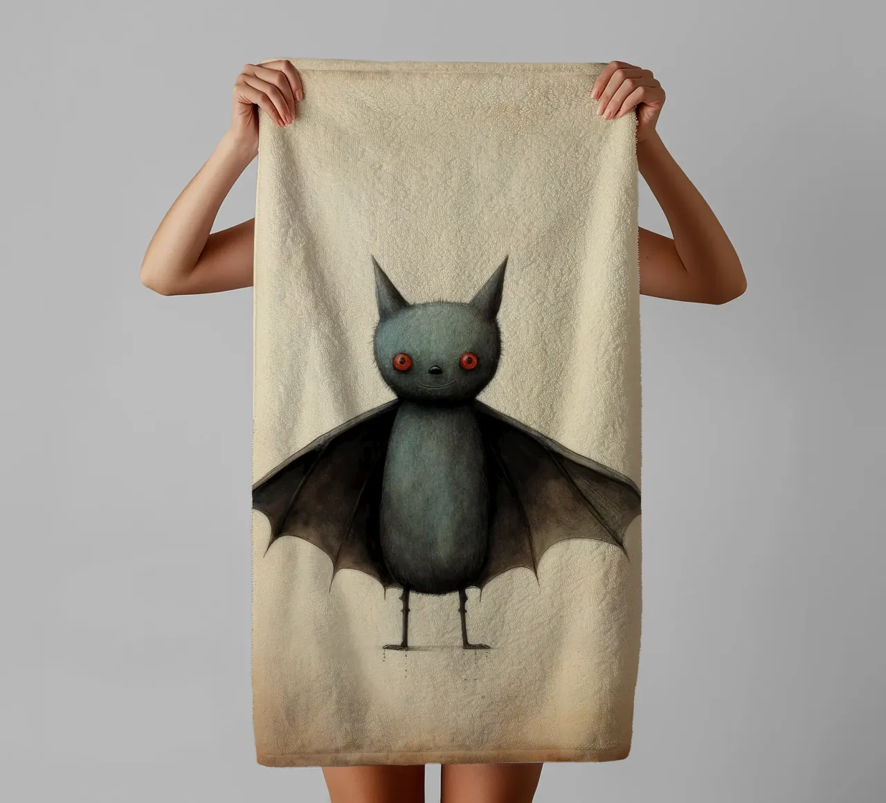 Pipistrello minimo 4 asciugamano da bagno da Minimal Animal Art