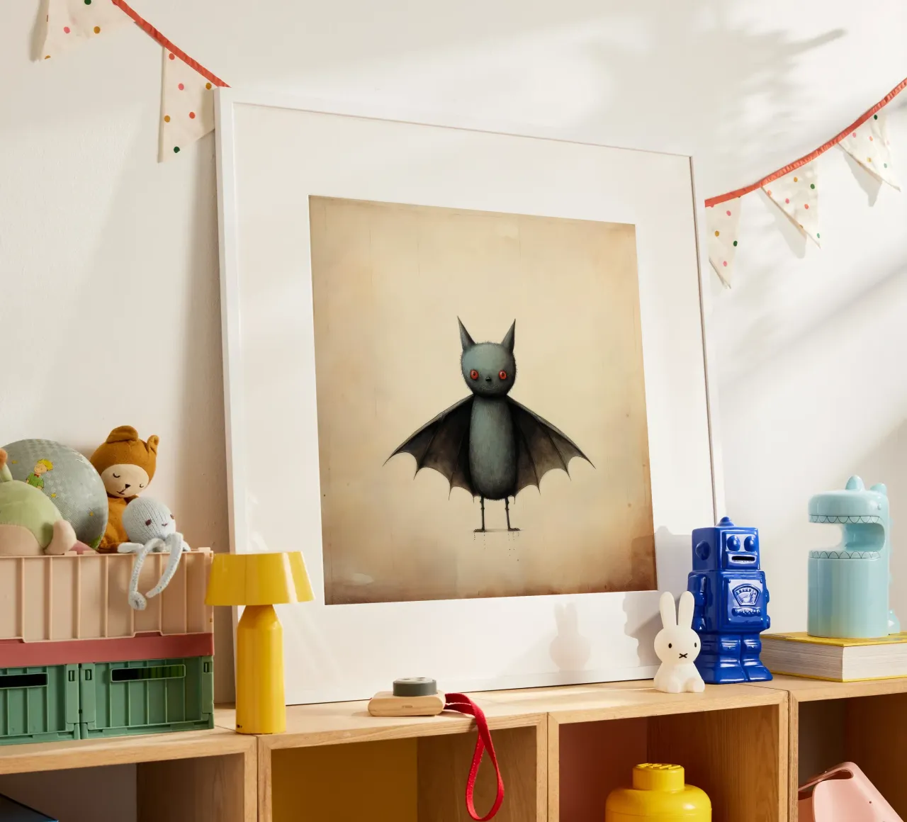 Pipistrello minimo 4 carta hahnemühle da Minimal Animal Art